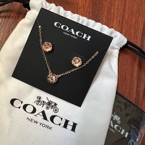 Coach earrings & necklace